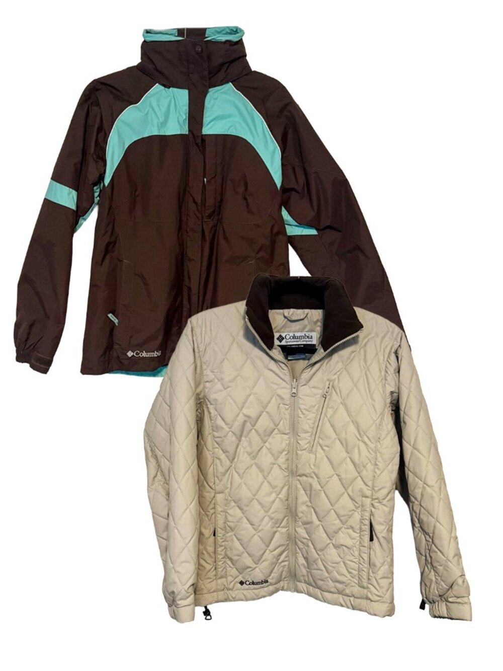 NEW COLUMBIA Interchange 3 in 1 Women OMNI-TECH Waterproof Windproof Jacket Size